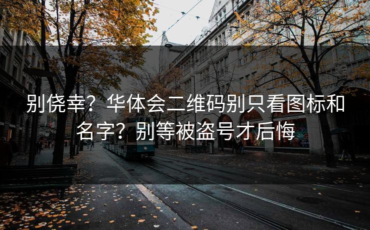 别侥幸？华体会二维码别只看图标和名字？别等被盗号才后悔